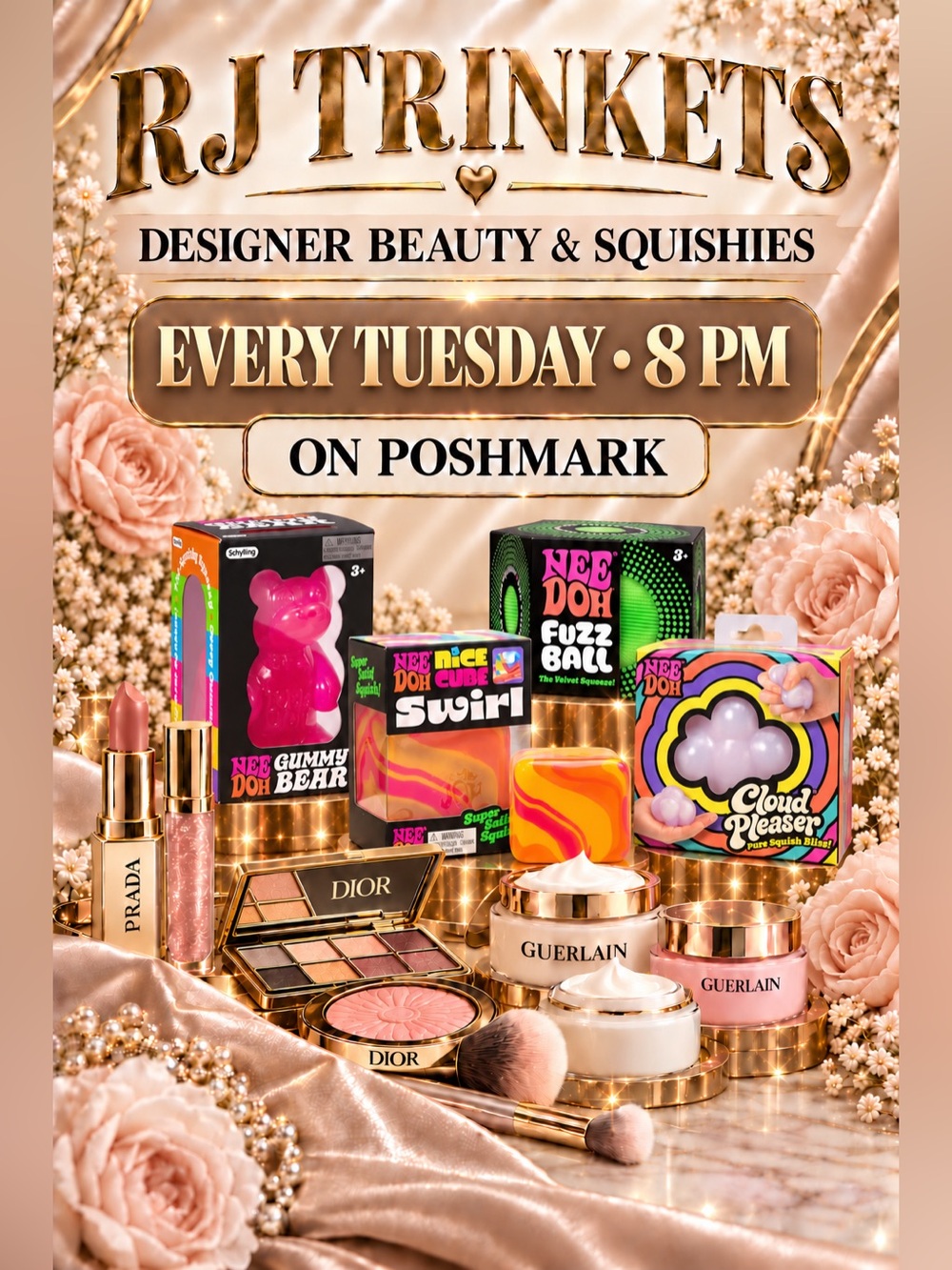Tuesday 8 PM - RJ Trinkets Designer Beauty & Squishies Show
